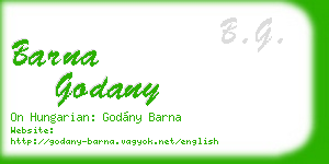 barna godany business card